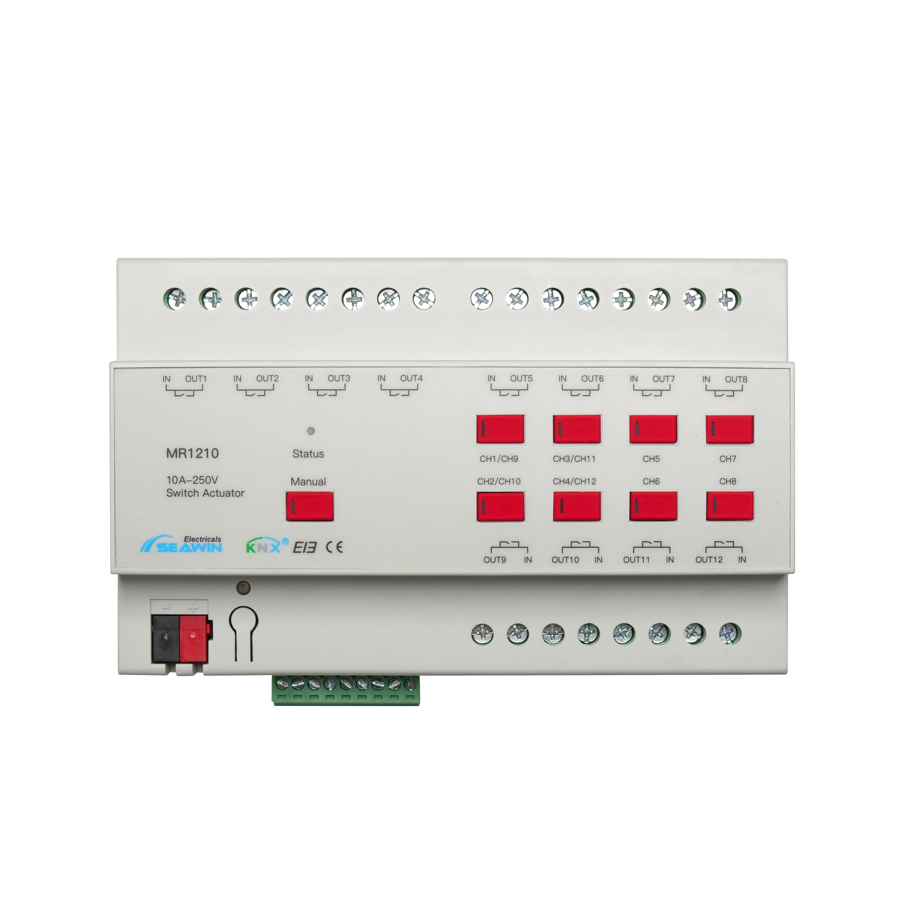 12 fach KNX Schaltaktor 10A 12 fach KNX Schaltaktor 10A