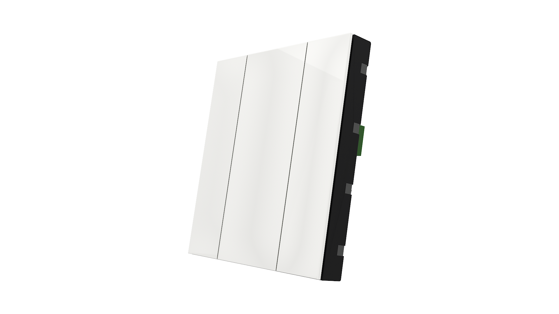 KNX Taster mit Air Quality Sensor iSwitch+ Weiß glänzend 2 Tasten
