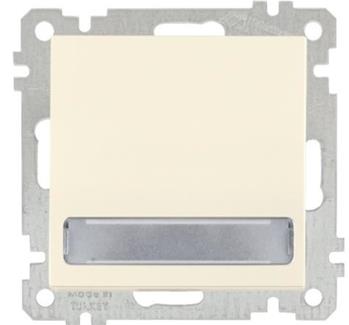 Schalter mit beleuchtetem Namensschild creme (CANDELA Standard)
