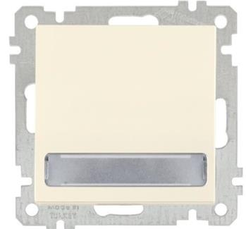 Schalter mit beleuchtetem Namensschild creme (CANDELA Standard) Schalter mit beleuchtetem Namensschild creme (CANDELA Standard)