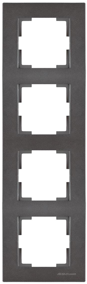 4 fach Rahmen vertikal Anthrazit (RITA Metall Optik)