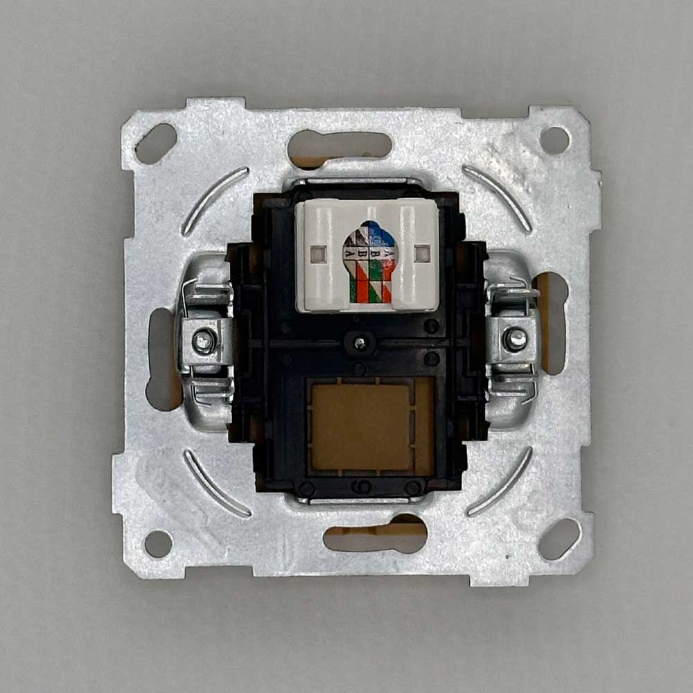 1 fach Netzwerk CAT5e Eiche Holz Optik - CANDELA Schalterserie