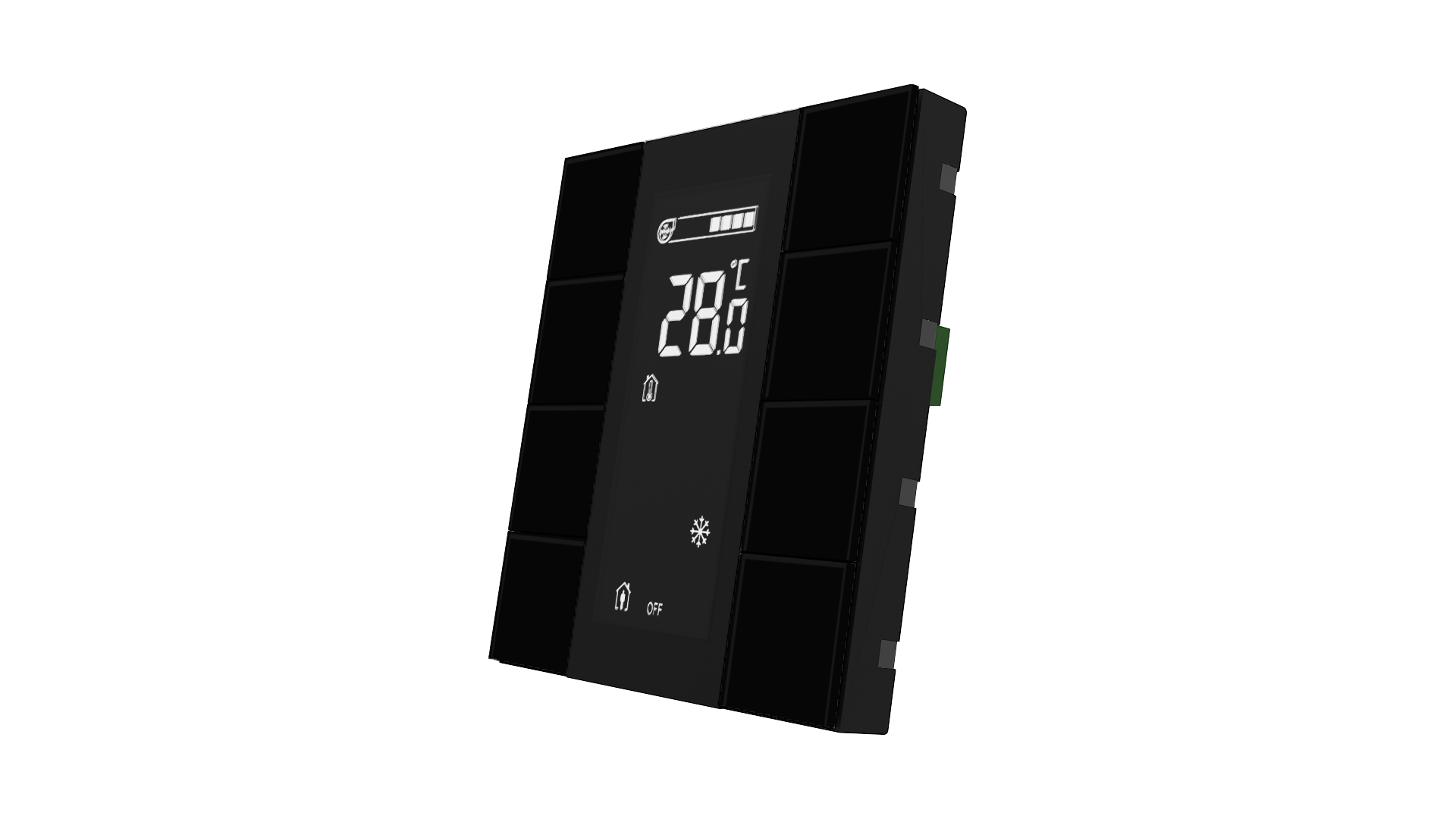 KNX Raumtemperatursensor iSwitch+ Schwarz 8 Tasten