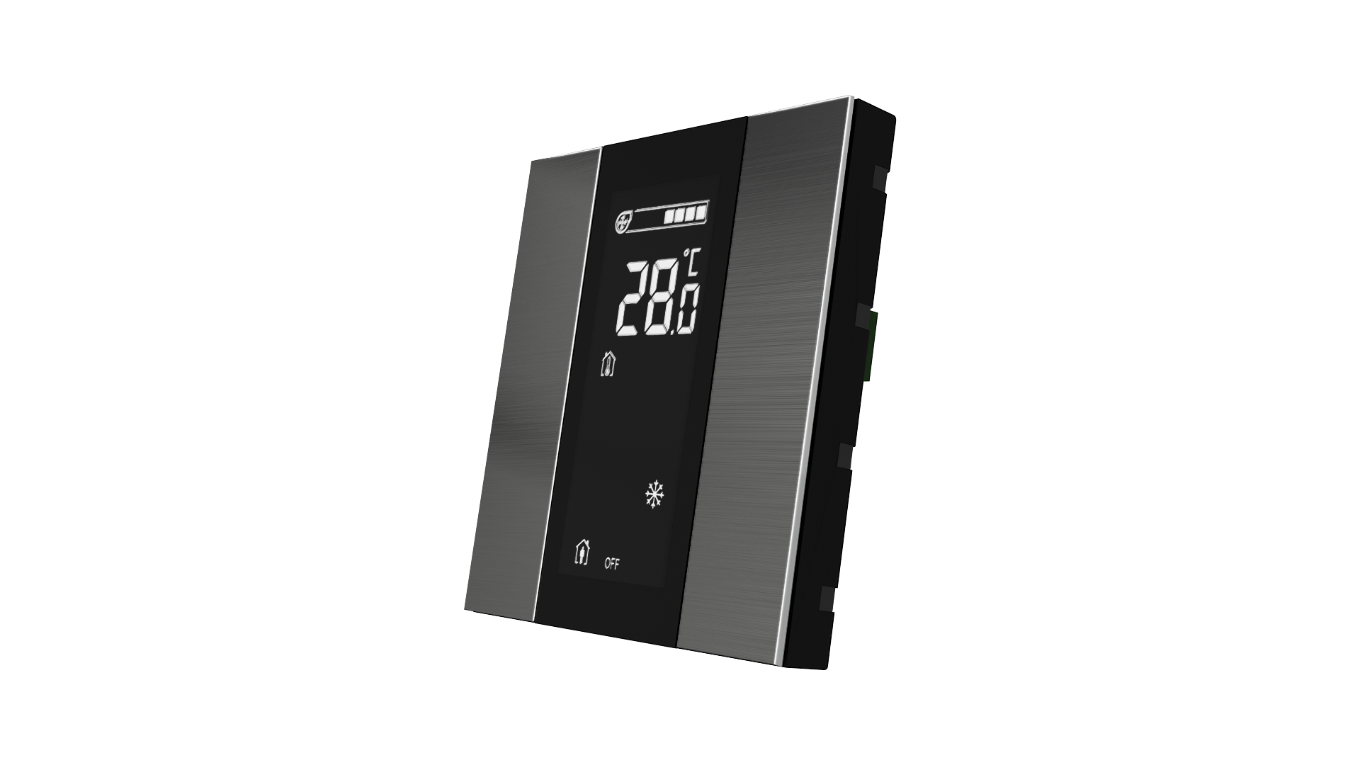 KNX Raumtemperatursensor mit Air Quality Sensor iSwitch+ Edelstahl Natur 2 Tasten KNX Raumtemperatursensor mit Air Quality Sensor iSwitch+ Edelstahl Natur 2 Tasten