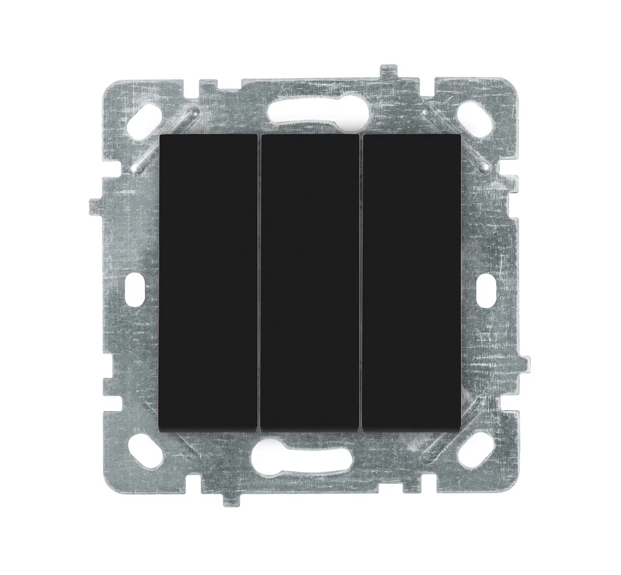 Dreifach-Lichtschalter Schwarz glänzend · SELENE