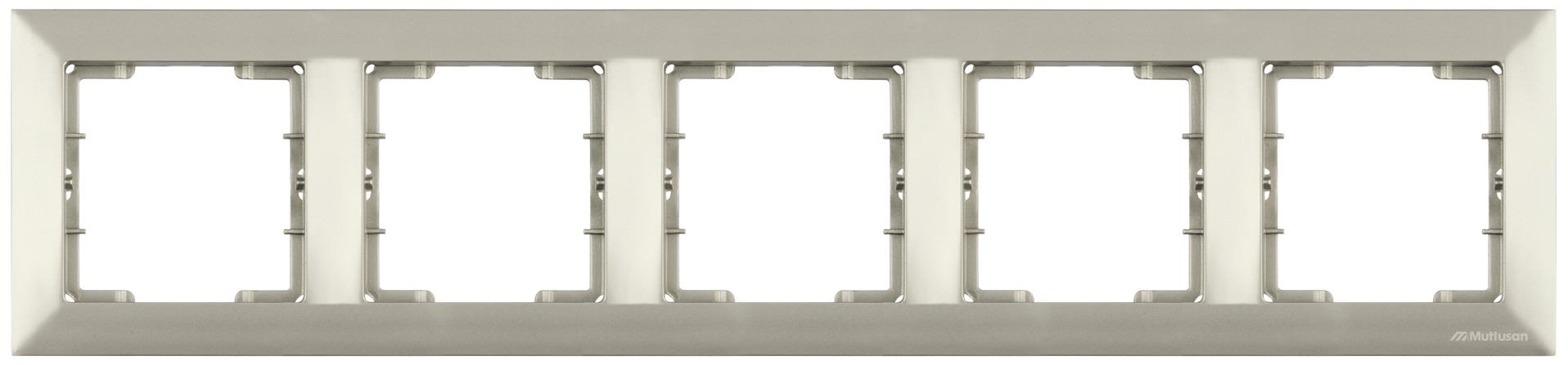 5 fach Rahmen horizontal Titan (CANDELA Metall Optik)