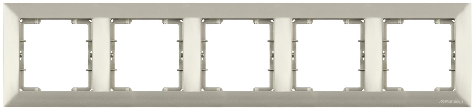 5 fach Rahmen horizontal Titan (CANDELA Metall Optik) 5 fach Rahmen horizontal Titan (CANDELA Metall Optik)