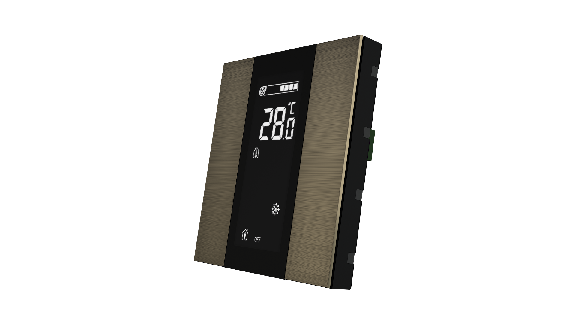 KNX Taster mit Display iSwitch · Aluminium Bronze 2