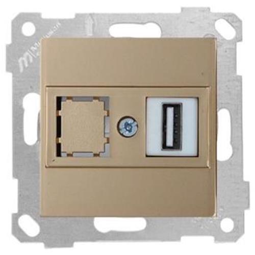 USB Steckdose Gold Optik - RITA Schalterserie USB Steckdose Gold Optik - RITA Schalterserie