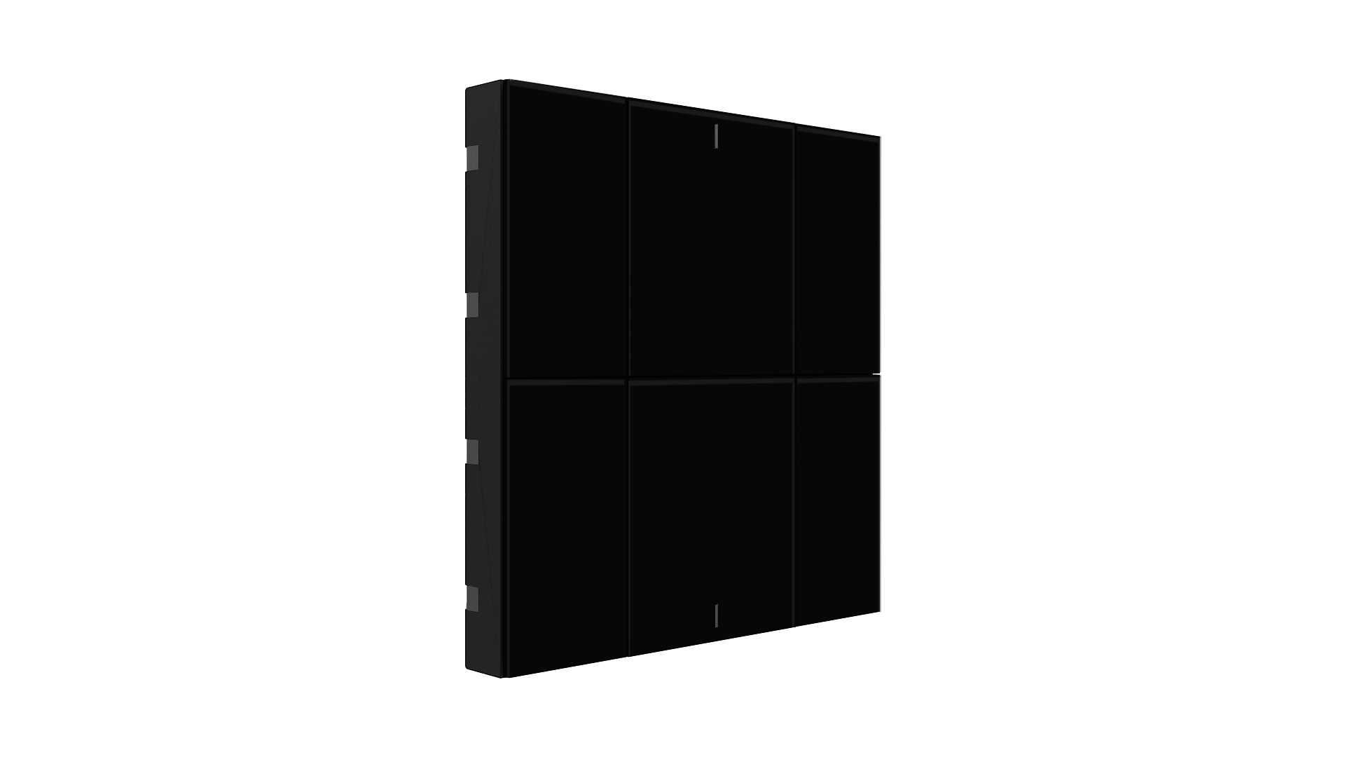 KNX Taster mit Air Quality Sensor iSwitch+ Glas Schwarz 6 Tasten