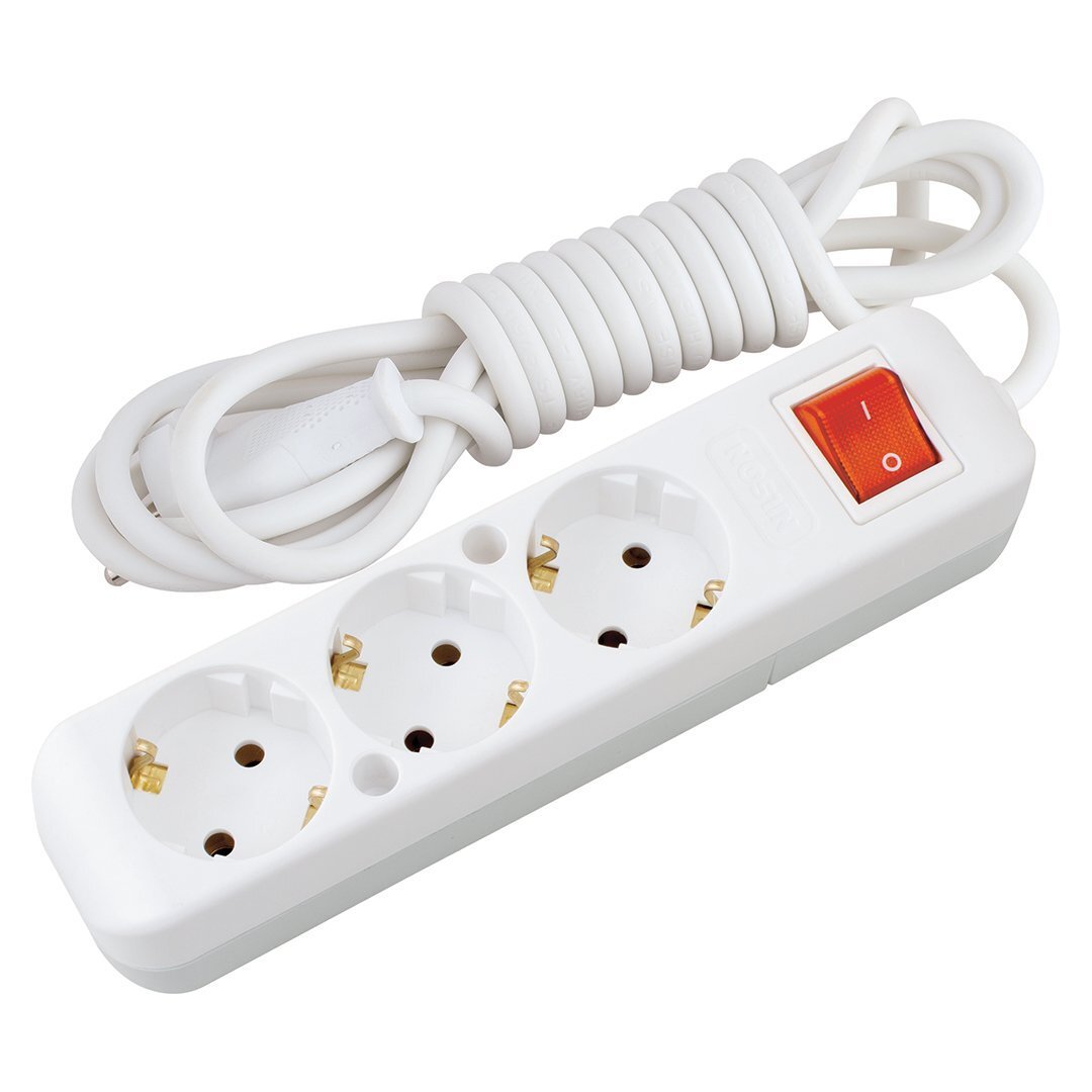 Mehrfachsteckdose 3-fach mit Kabel 3 m mit Schalter