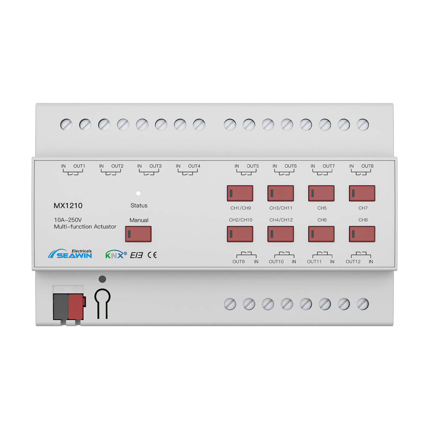 12 fach KNX Kombiaktor 10A 12 fach KNX Kombiaktor 10A