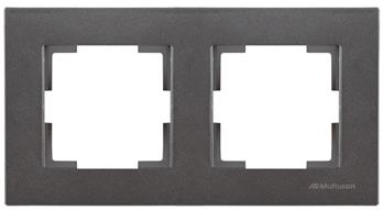 2 fach Rahmen horizontal Anthrazit (RITA Metall Optik)