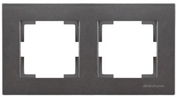 2 fach Rahmen horizontal Anthrazit - RITA Schalterserie 2 fach Rahmen horizontal Anthrazit - RITA Schalterserie