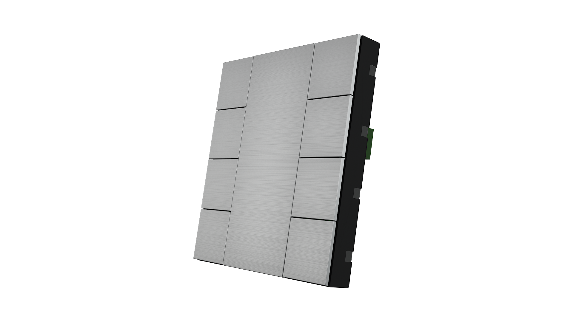 KNX Taster mit Air Quality Sensor iSwitch+ Aluminium Natur 8 Tasten