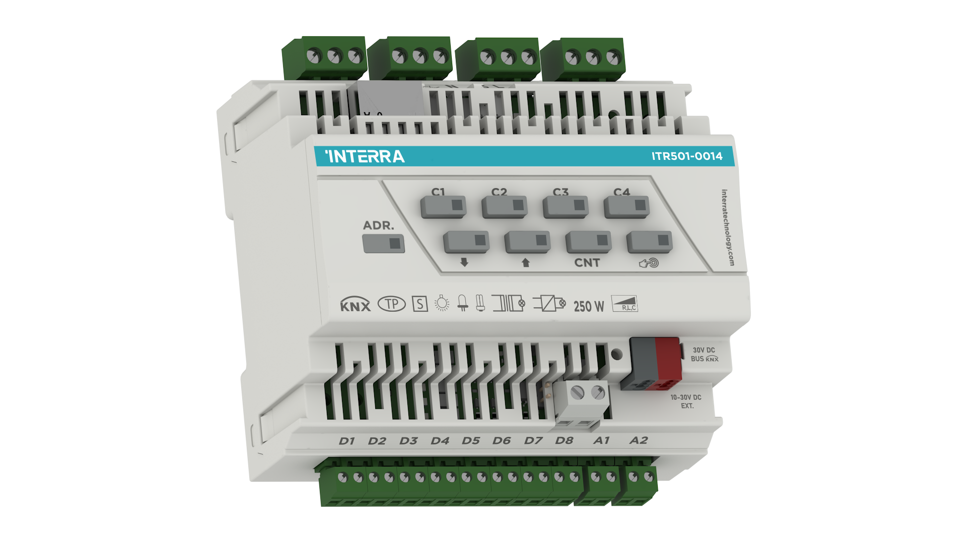 KNX Universal Dimmaktor - 4 Kanal (w/8 Digital, 2 Analog Input)