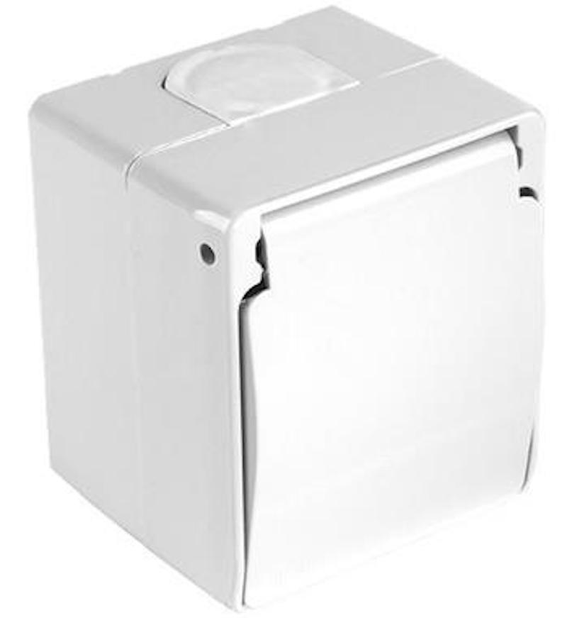 Steckdose mit Klappdeckel weiß · Nemliyer IP44 Steckdose mit Klappdeckel weiß · Nemliyer IP44