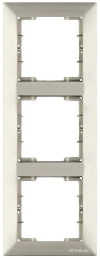 3 fach Rahmen vertikal Titan (CANDELA Metall Optik)