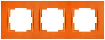 3 fach Rahmen horizontal Orange (RITA Pastell Farben)