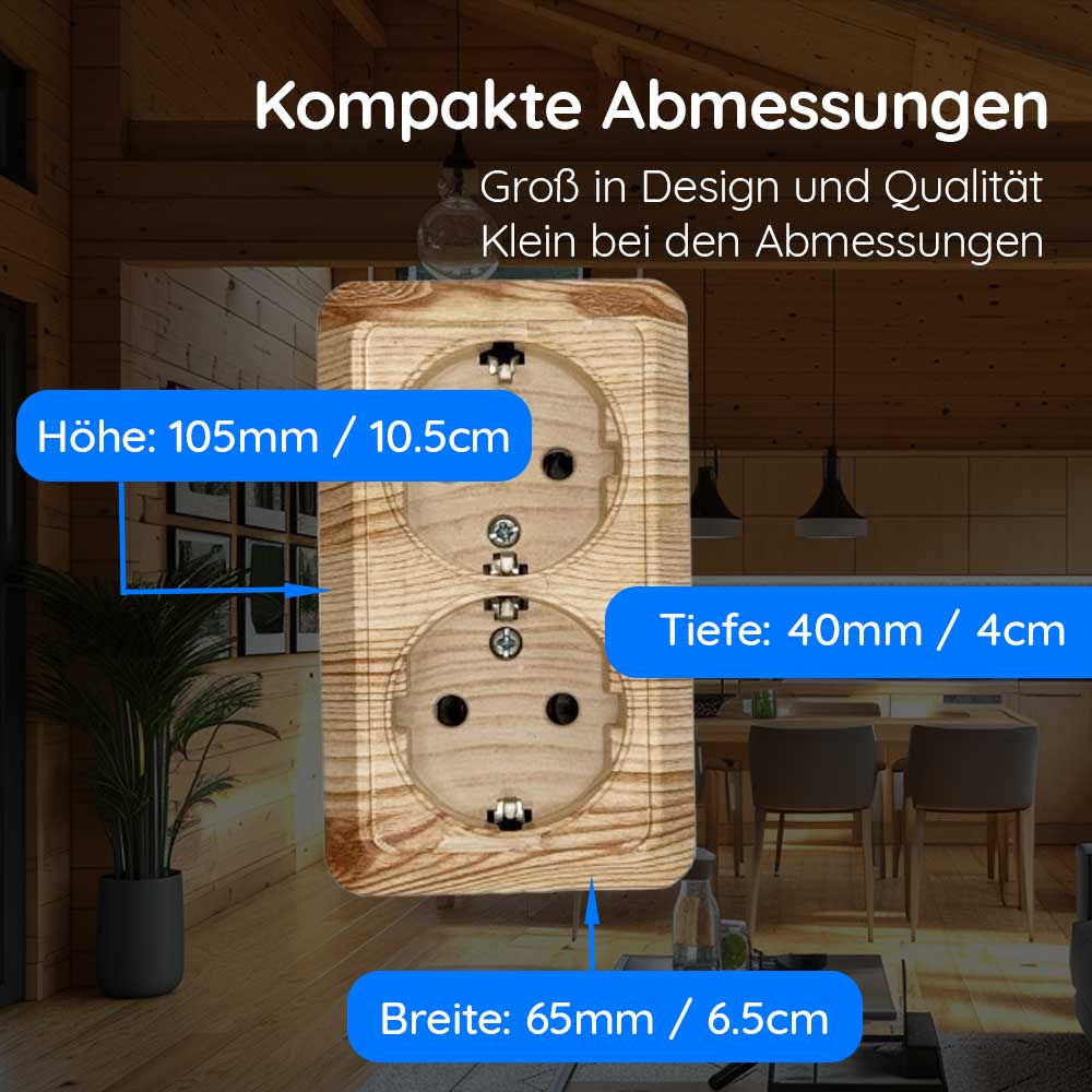2er Steckdosen Eiche · NOELA