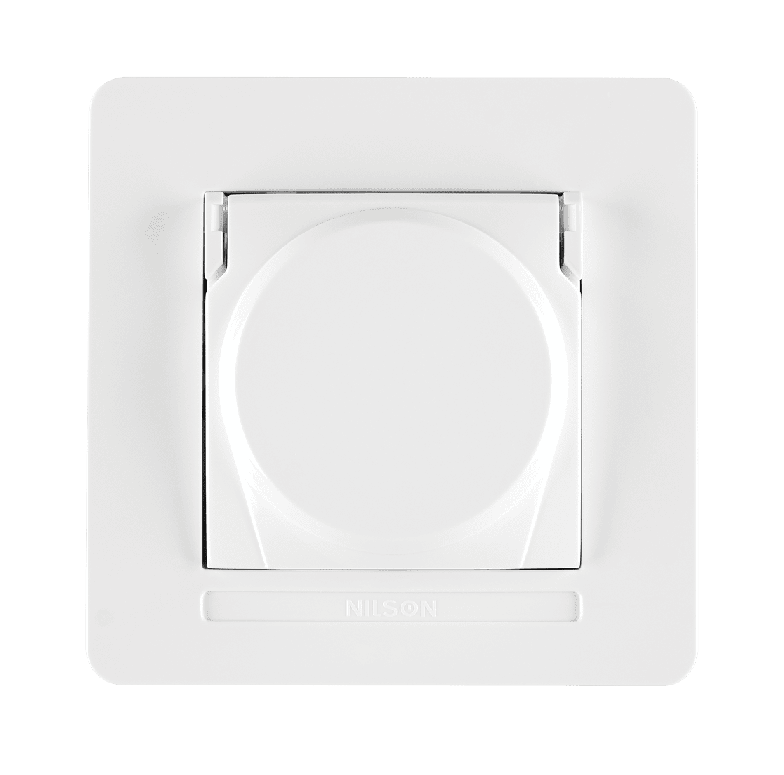 Steckdose mit Klappdeckel und Rahmen Set Weiß · SELENE