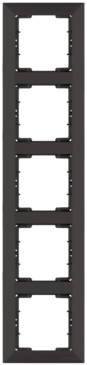 5 fach Rahmen vertikal Schwarz - CANDELA Schalterserie 5 fach Rahmen vertikal Schwarz - CANDELA Schalterserie