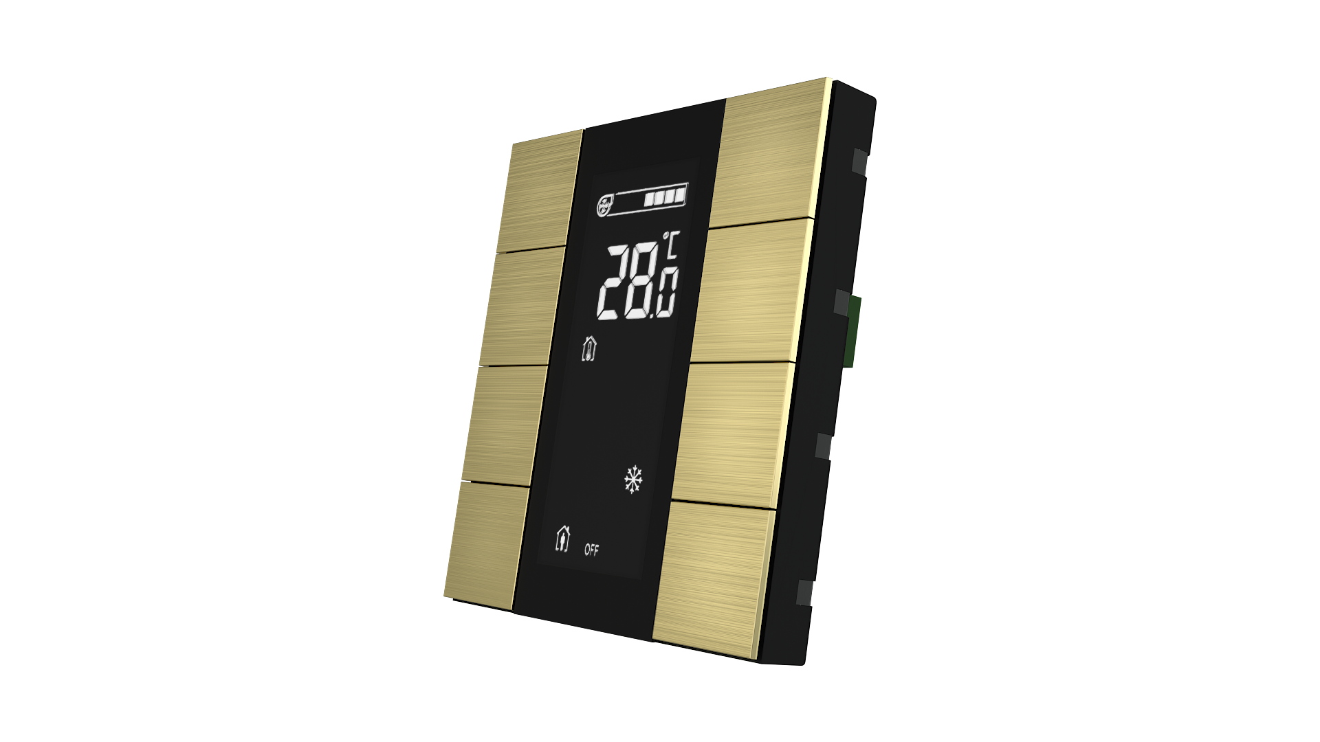 KNX Raumtemperatursensor iSwitch+ Aluminium Gold 8 Tasten KNX Raumtemperatursensor iSwitch+ Aluminium Gold 8 Tasten