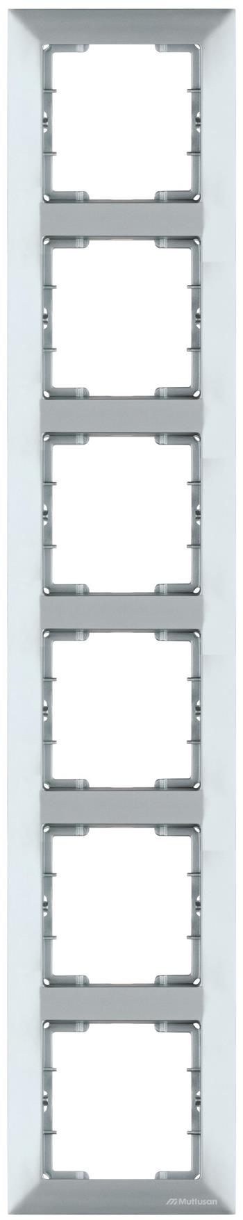 6 fach Rahmen vertikal Silber (CANDELA Metall Optik) 6 fach Rahmen vertikal Silber (CANDELA Metall Optik)