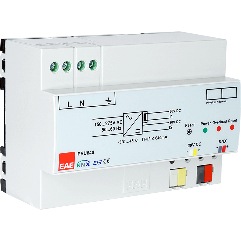 640mA KNX Spannungsversorgung mit 30V Hilfspannung 640mA KNX Spannungsversorgung mit 30V Hilfspannung