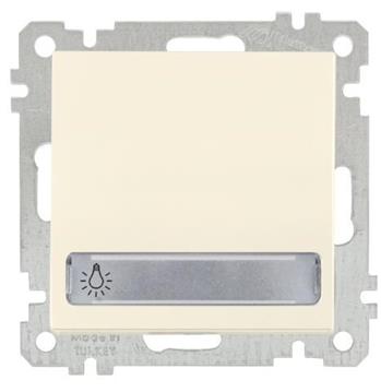 Taster mit Licht und Namensschild creme (CANDELA Standard) Taster mit Licht und Namensschild creme (CANDELA Standard)