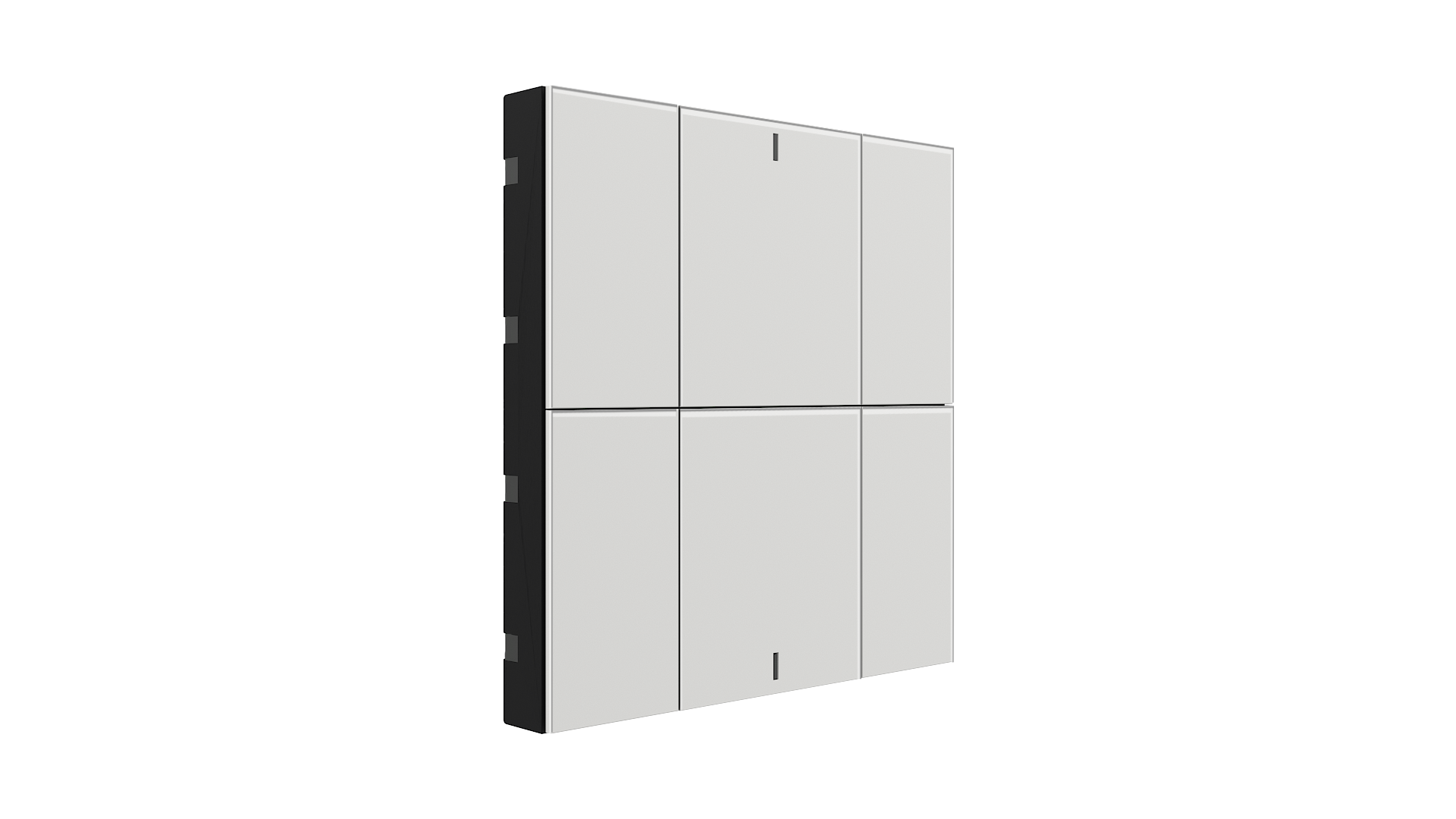 KNX Taster mit Air Quality Sensor iSwitch+ Glas Weiß 6 Tasten