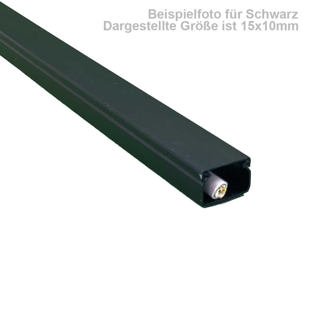 25x16 mm Kabelkanal Schwarz Selbstklebend  2x 1m