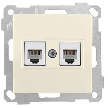 Telefondose 2 fach creme (CANDELA Standard) Telefondose 2 fach creme (CANDELA Standard)