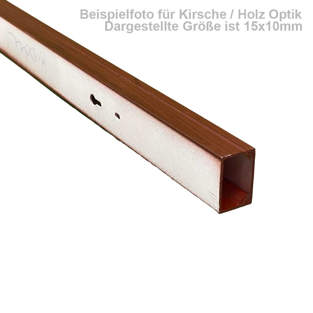 40x25 mm Kabelkanal Kirsche Dunkel mit Maserungzum Schrauben 2x 1m
