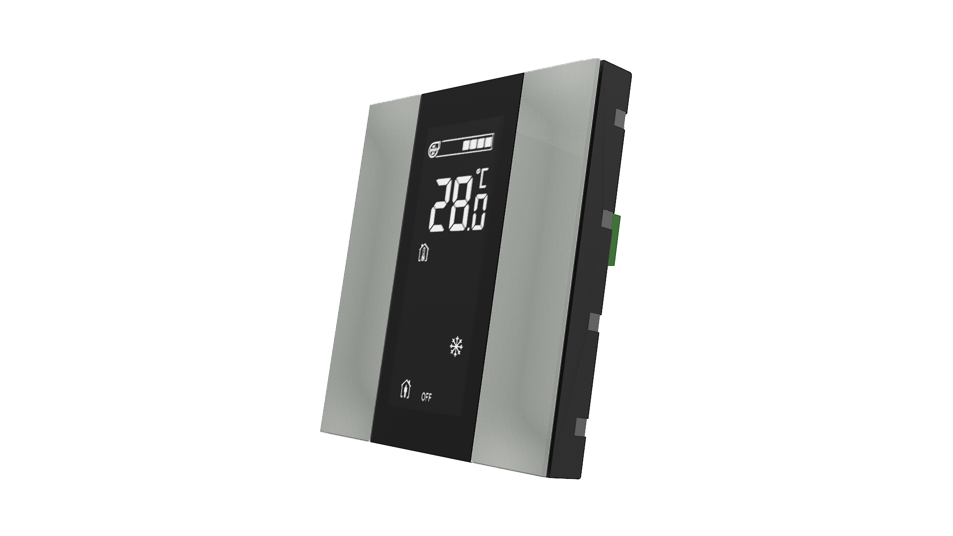 KNX Raumtemperatursensor iSwitch+ Grau Metalloptik 2 Tasten KNX Raumtemperatursensor iSwitch+ Grau Metalloptik 2 Tasten