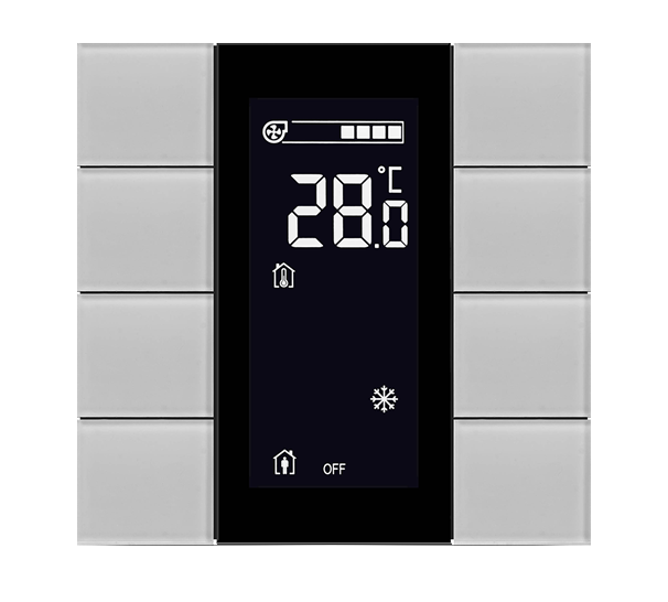 KNX Taster mit Display iSwitch · Glas Weiß 8