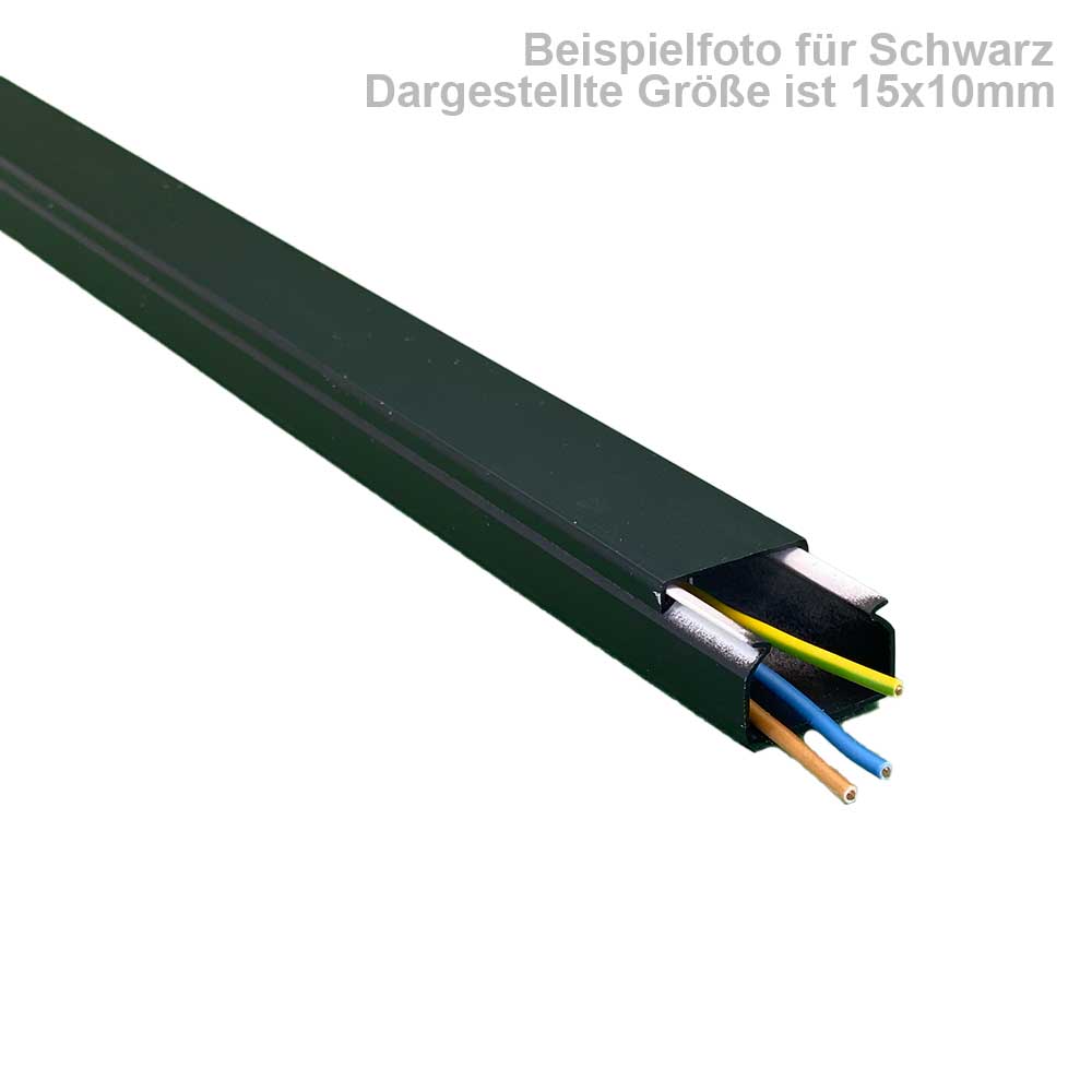 25x16 mm Kabelkanal Schwarz Selbstklebend 2m