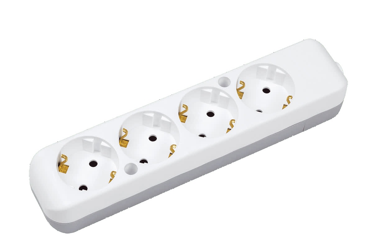 Mehrfachsteckdose 4-fach ohne Kabel