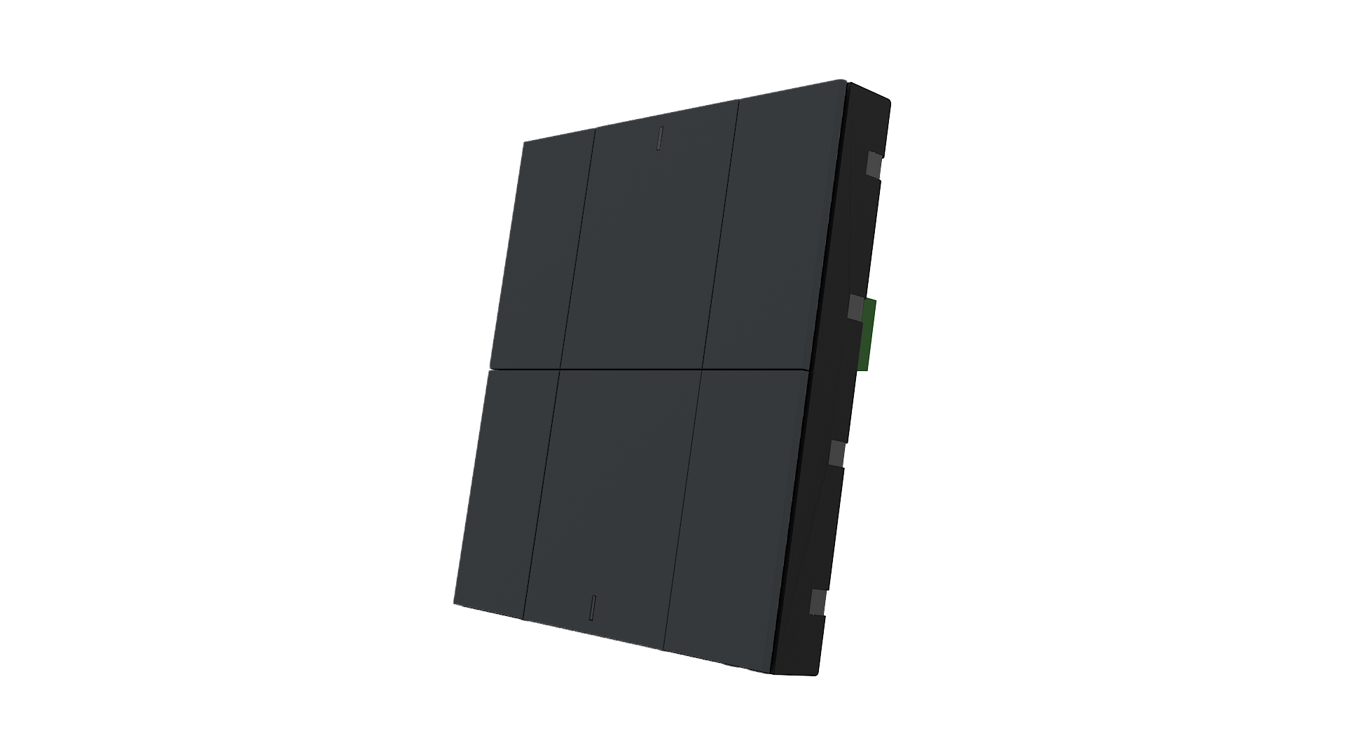 KNX Taster mit Air Quality Sensor iSwitch+ Anthrazit matt 6 Tasten
