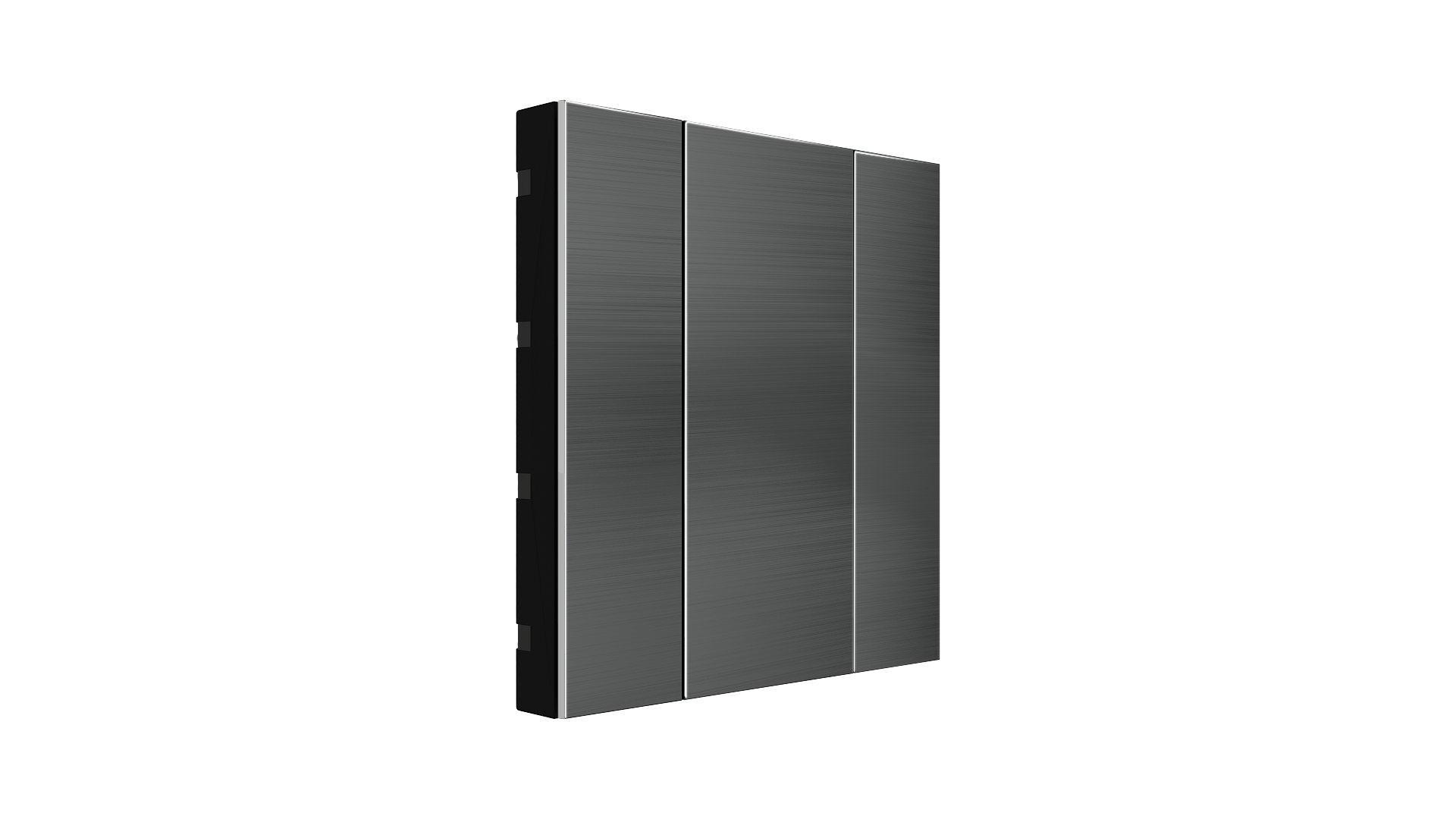 KNX Taster mit Air Quality Sensor iSwitch+ Edelstahl Natur 2 Tasten