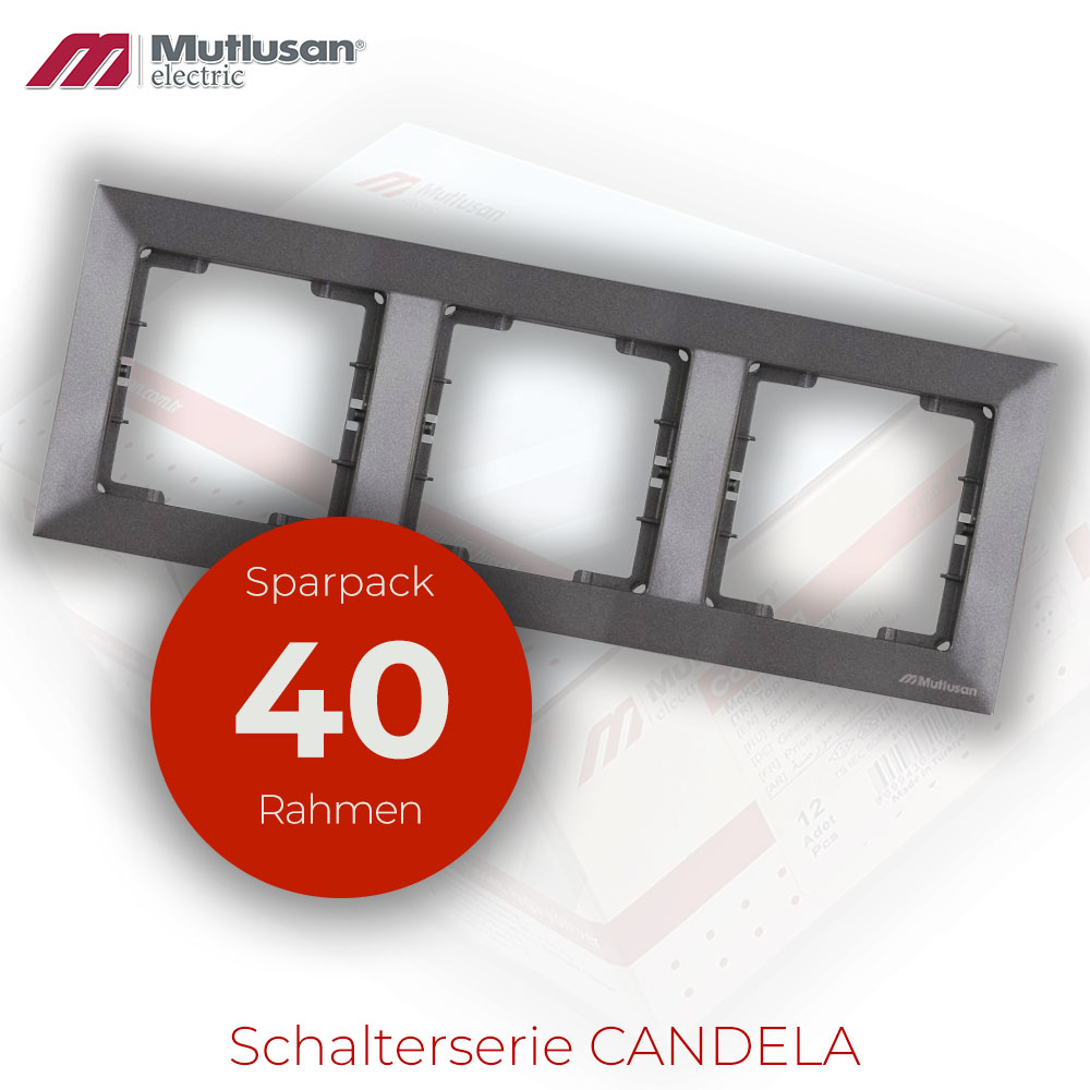 Sparset 40x 3fach Rahmen Horizontal Anthrazit Metall Optik CANDELA