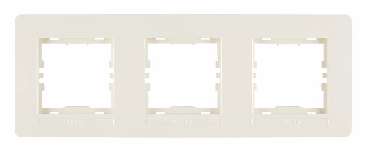 3fach Rahmen Horizontal Creme - SELENE Schalterserie