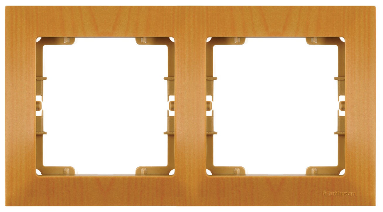 2 fach Rahmen horizontal Eiche (CANDELA Holz Optik)
