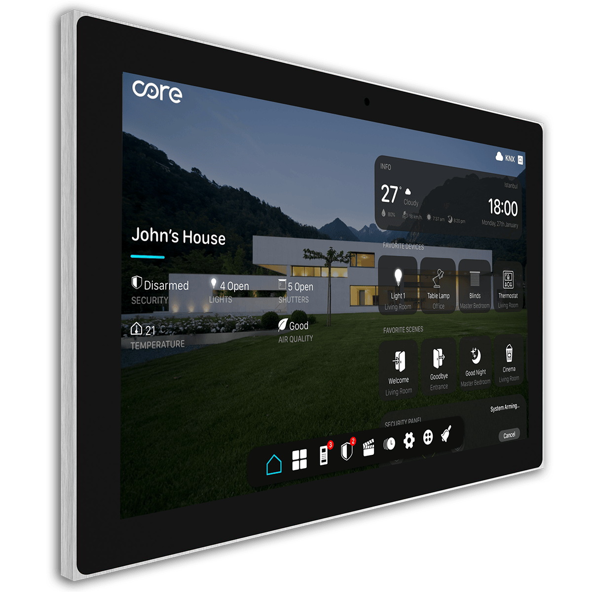 10" Surface KNX Panel (Aluminium)