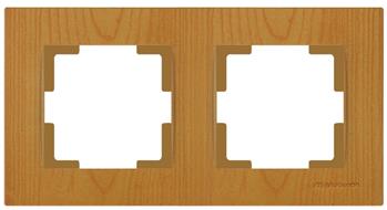 2 fach Rahmen horizontal Eiche (RITA Holz Optik)