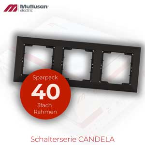 Sparset 40x 3fach Rahmen Horizontal Schwarz Matt CANDELA Sparset 40x 3fach Rahmen Horizontal Schwarz Matt CANDELA