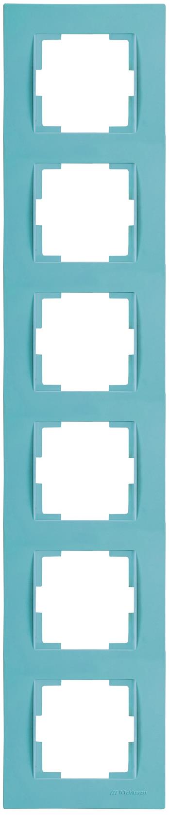 6 fach Rahmen vertikal Blau (RITA Pastell Farben)
