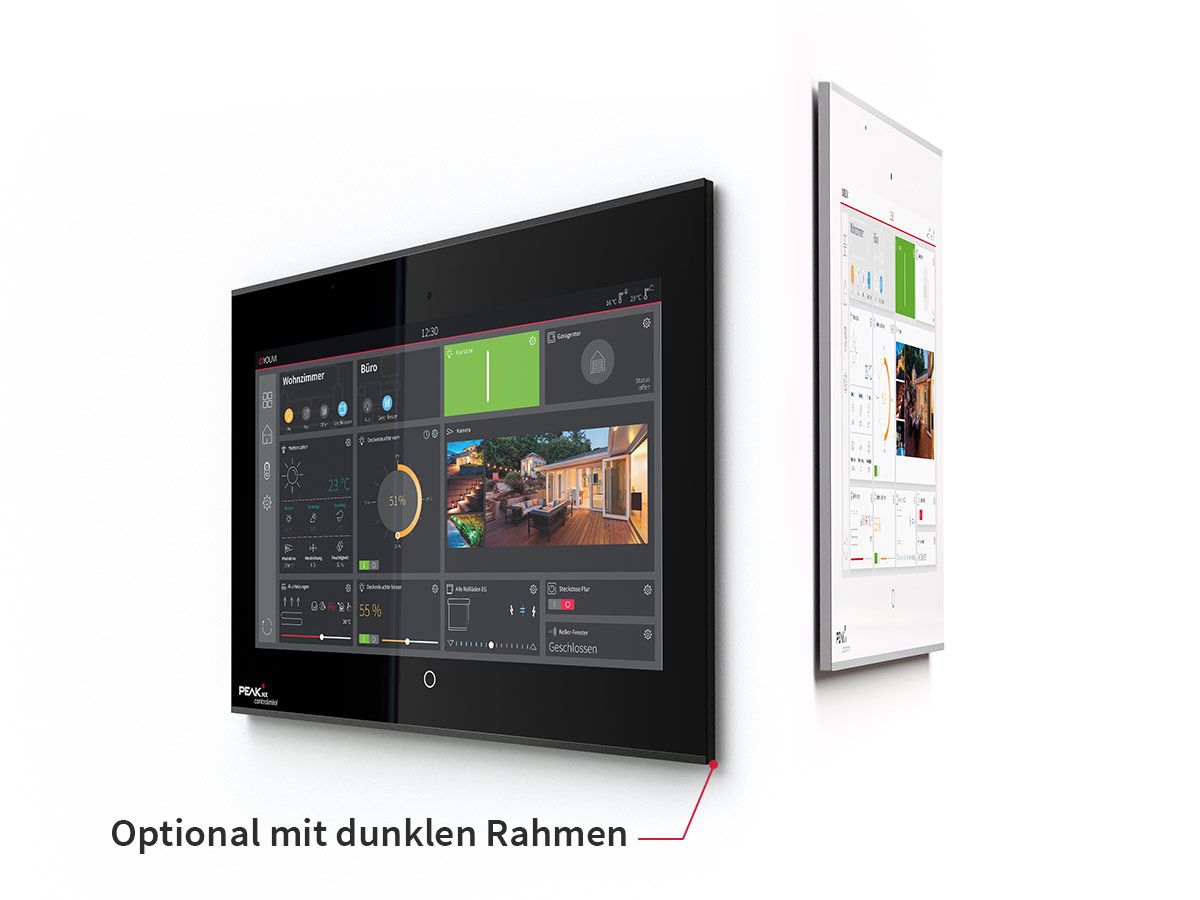 Controlmini Austauschset Merten Touchpanel 7 und Feller Home-Panel 7 - Schwarz