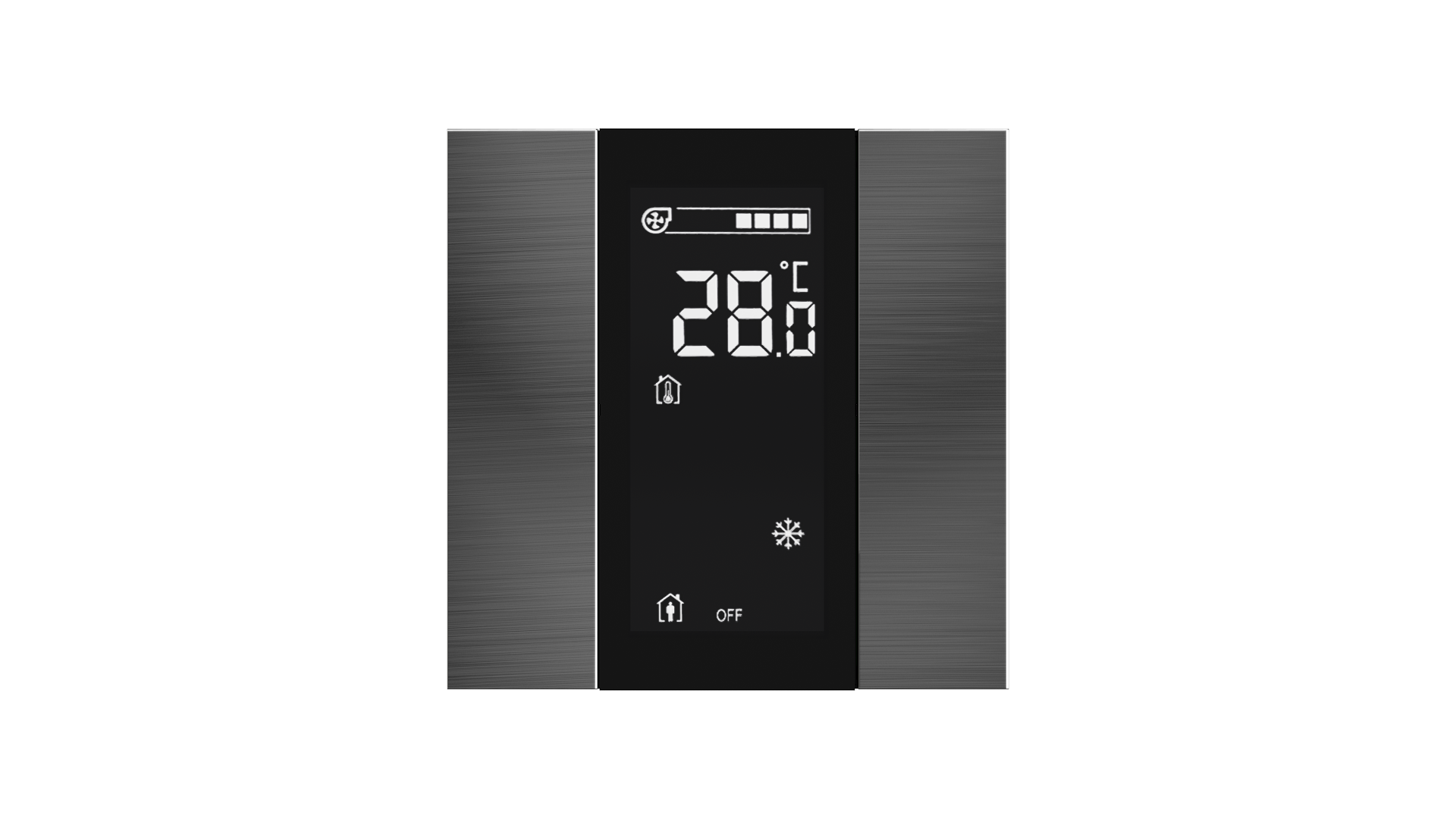 KNX Raumtemperatursensor mit Air Quality Sensor iSwitch+ Edelstahl Natur 2 Tasten KNX Raumtemperatursensor mit Air Quality Sensor iSwitch+ Edelstahl Natur 2 Tasten