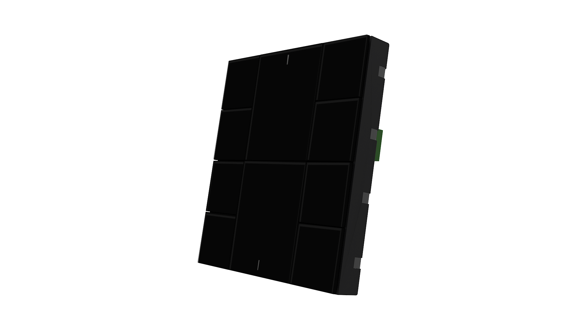 KNX Taster mit Air Quality Sensor iSwitch+ Glas Schwarz 10 Tasten